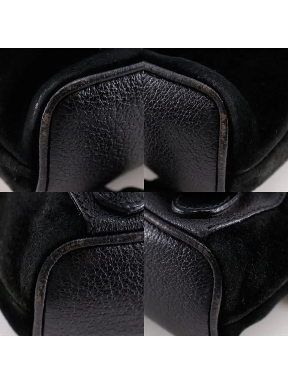 Gucci Bamboo Vintage Suede Black Backpack - Picture 4 of 10